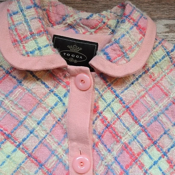 Tocca Pink Plaid Blazer and Skirt Set - Picture 5 of 11